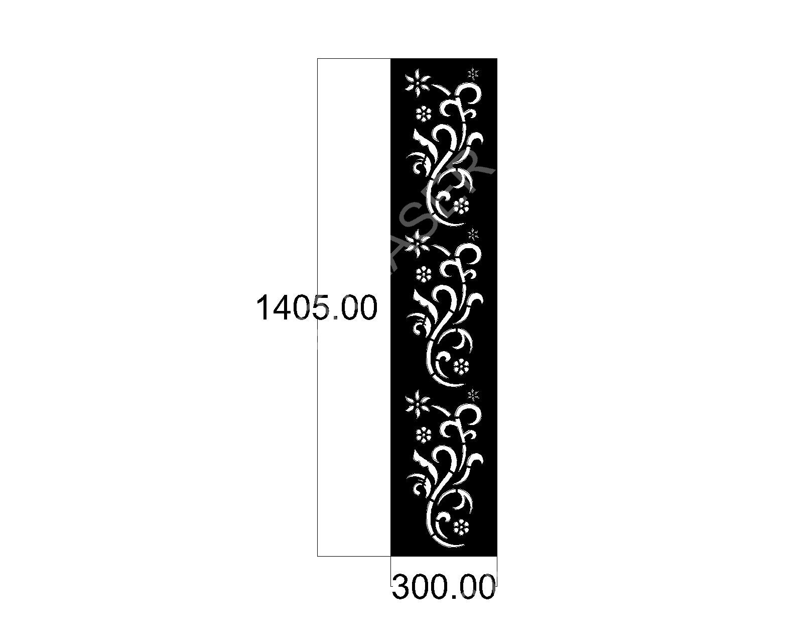 Floral CNC Laser Cutting Design - F-021.jpeg - Sasti Laser Namakkal