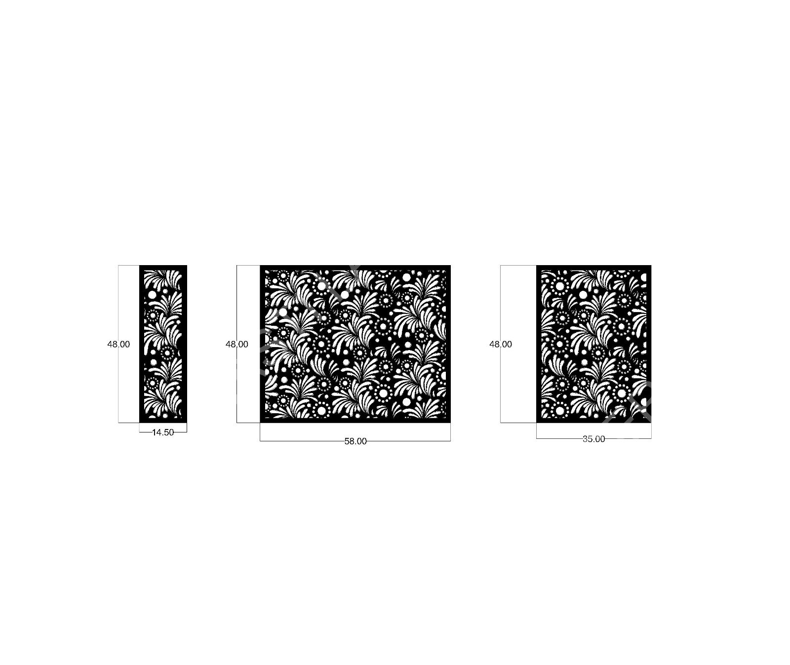Floral CNC Laser Cutting Design - F-030.jpeg - Sasti Laser Namakkal