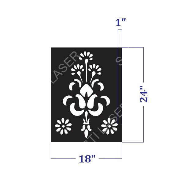 Floral CNC Laser Cutting Design - F-035.jpeg - Sasti Laser Namakkal